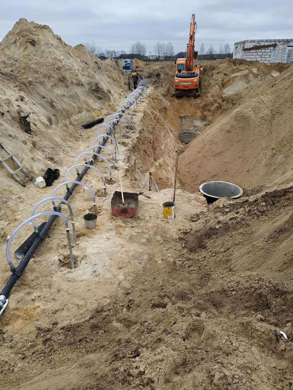 Откачка воды из котлована
